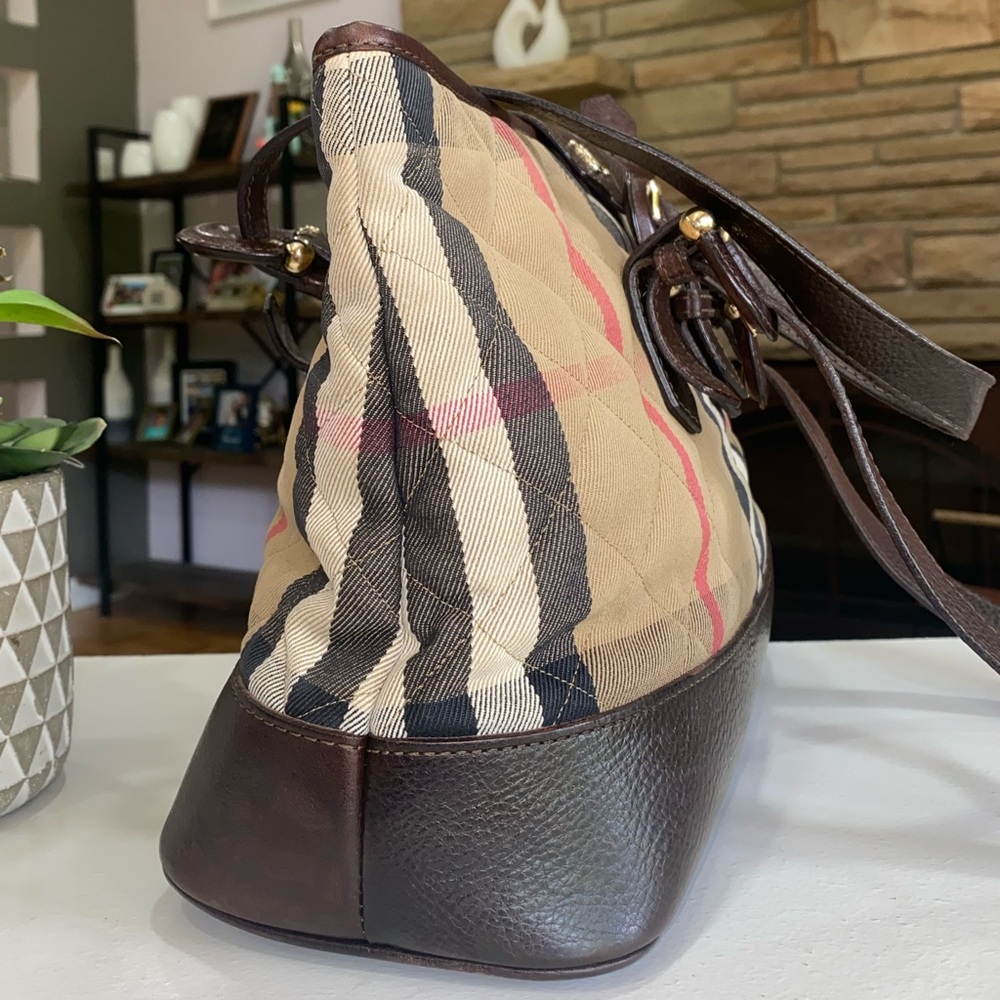 Burberry Beige and Brown Plaid Shoulder Bag - Picture 7 of 16